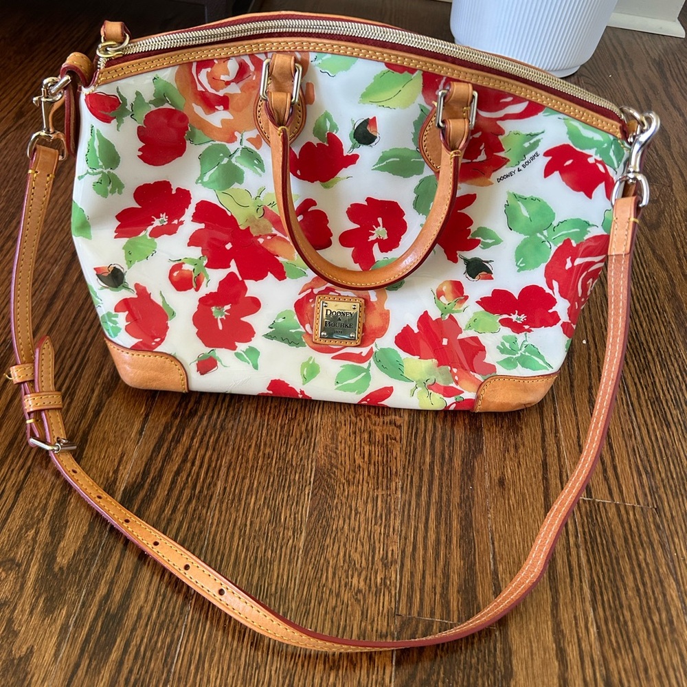 Dooney & Bourke Red Floral Satchel